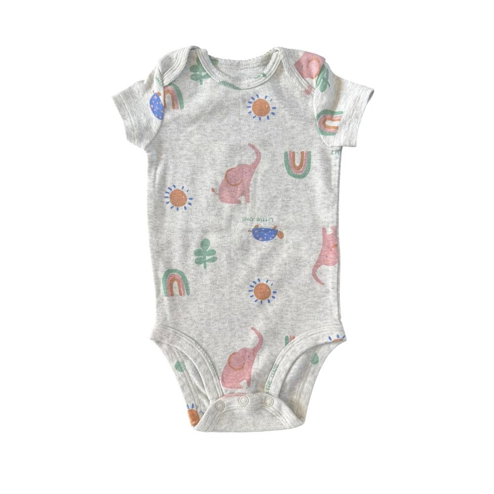 Carters Baby Bodysuits Onesies Set Girls Elephant Blue Gold 6 Months - Picture 5 of 5